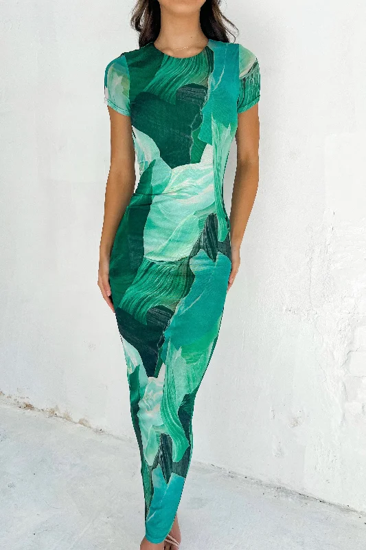 Warehouse Sale IVANANA DRESS - MULTI GREEN