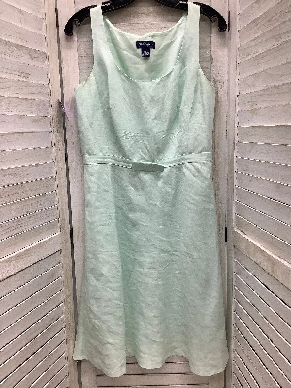 Price Reduction Green Dress Casual Midi Ann Taylor, Size 8