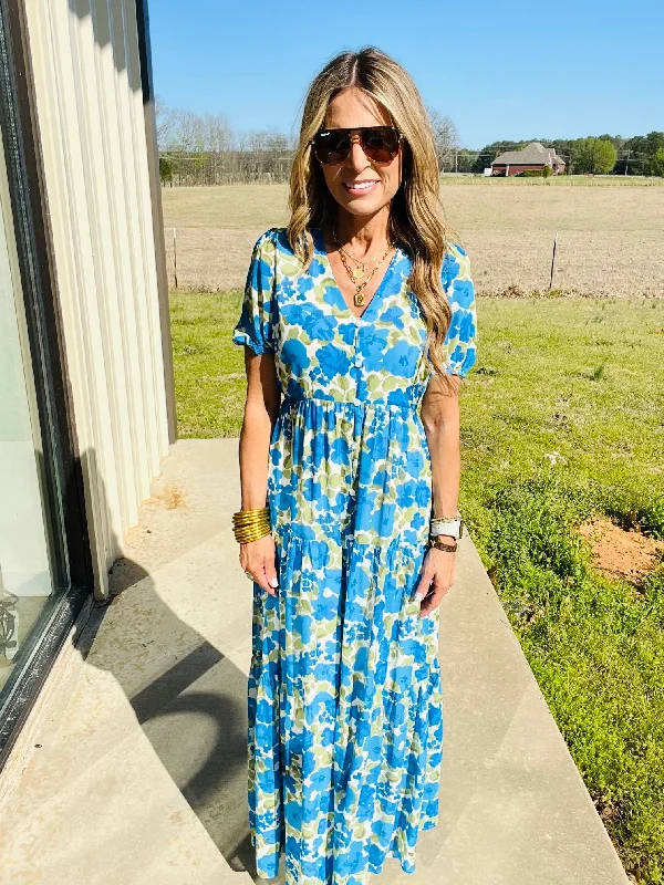 Bonus Savings LIZZIE FLORAL MAXI DRESS--FLASH SALE