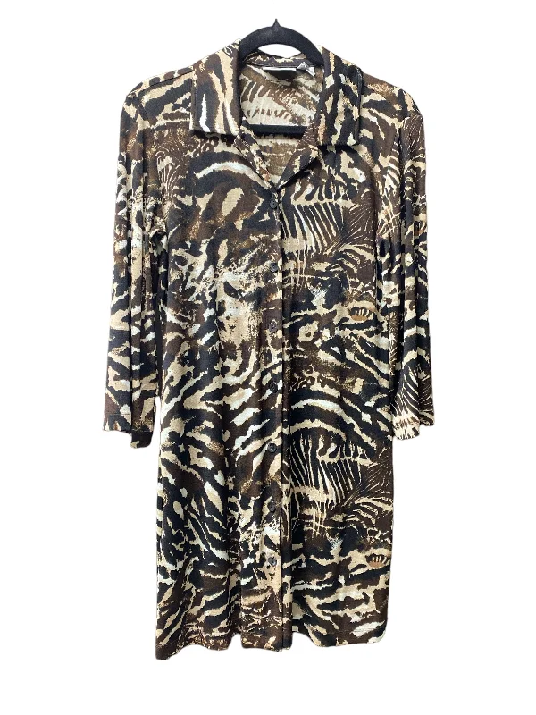 Act Fast Animal Print Dress Casual Short Chicos, Size S