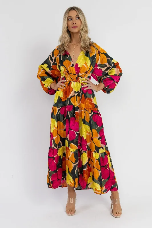 Super Deal Nico Floral Maxi Dress - Final Sale