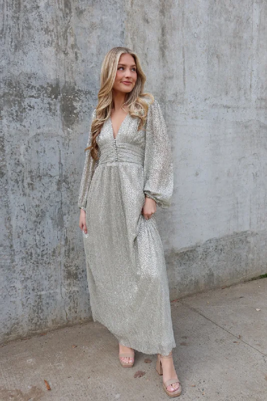 Clearance Sale Silver Lining Maxi Dress