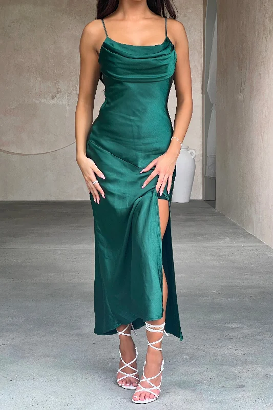 Season Finale Sale RODEO DRIVE DRESS - FOREST GREEN