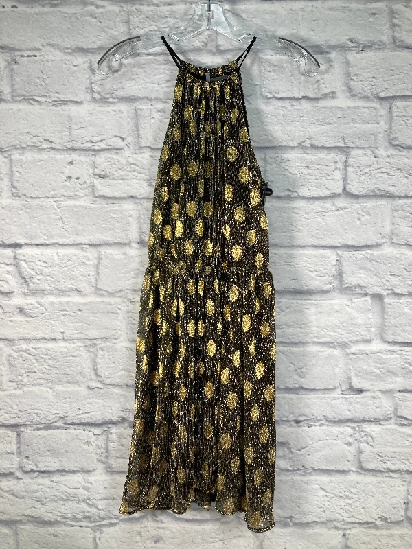 Price Drop Black & Gold Dress Casual Short Sunday In Brooklyn, Size Xs