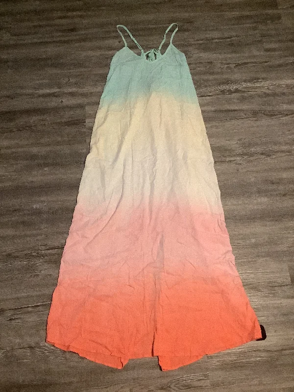 Act Fast Multi-colored Dress Casual Maxi Hem & Thread, Size S