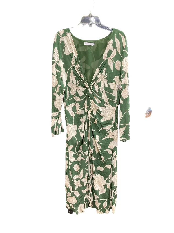 Reduced Prices Green Dress Casual Midi Mng, Size 10
