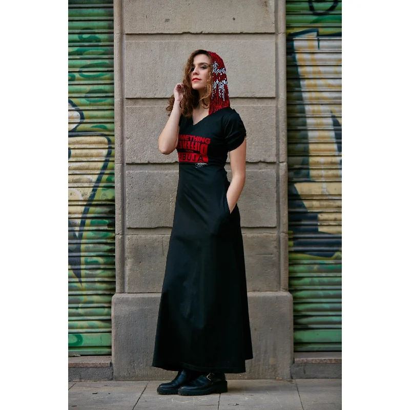 Shop and Save VELVET APPLIQUE SOMETHING DIFFERENT HOODED DRESS ABUJA, SOLID ANKARA HOOD DETAIL