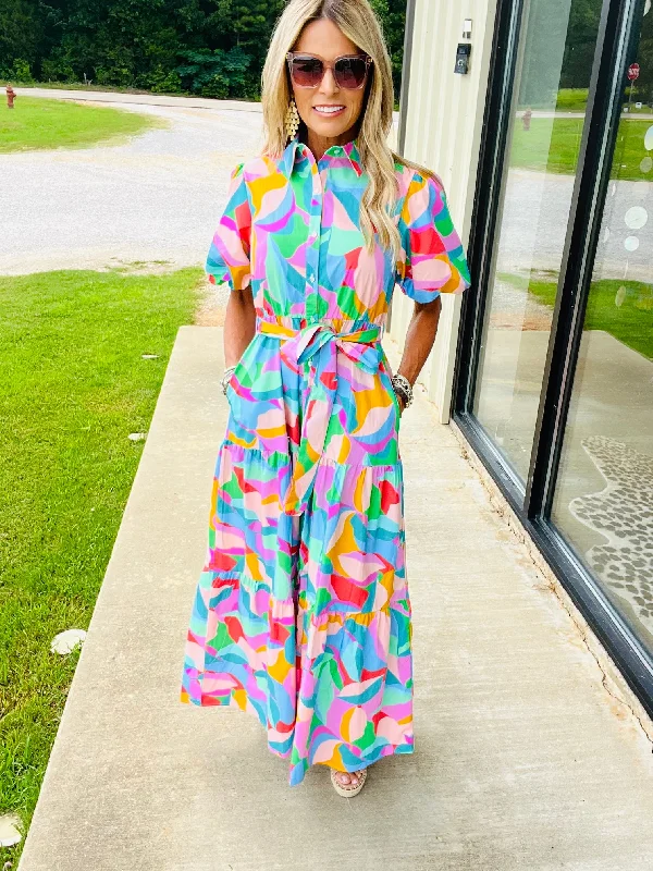 Savings Event PICK THE GREENS MAXI DRESS-*FINAL SALE*