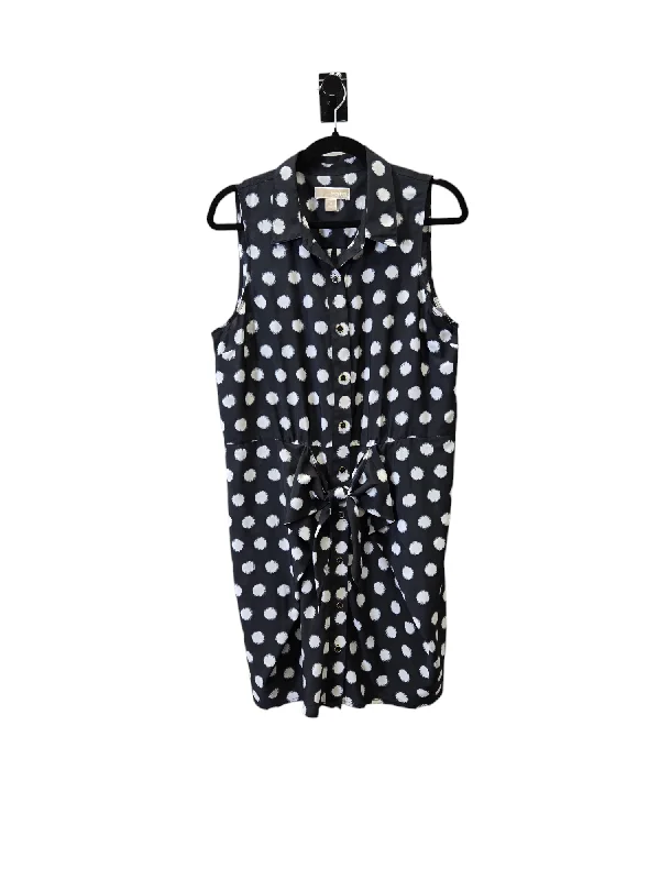 Early Access Polkadot Pattern Dress Casual Midi Michael By Michael Kors, Size Xl