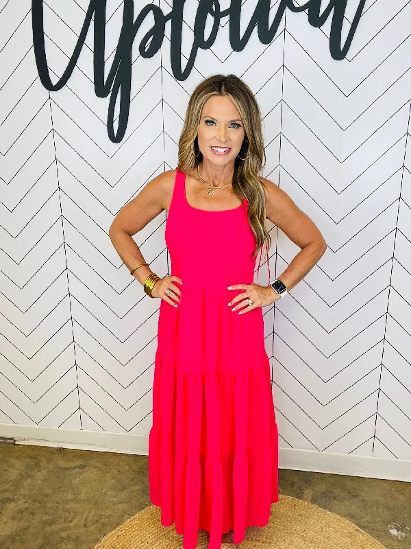 Exclusive Savings DIVA SUNDRESS HOT PINK MIDI--SUMMER SALE ***FINAL SALE ****