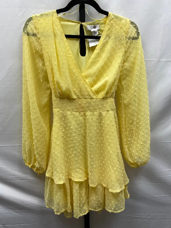 Huge Discounts Yellow Dress Casual Short Japna, Size S