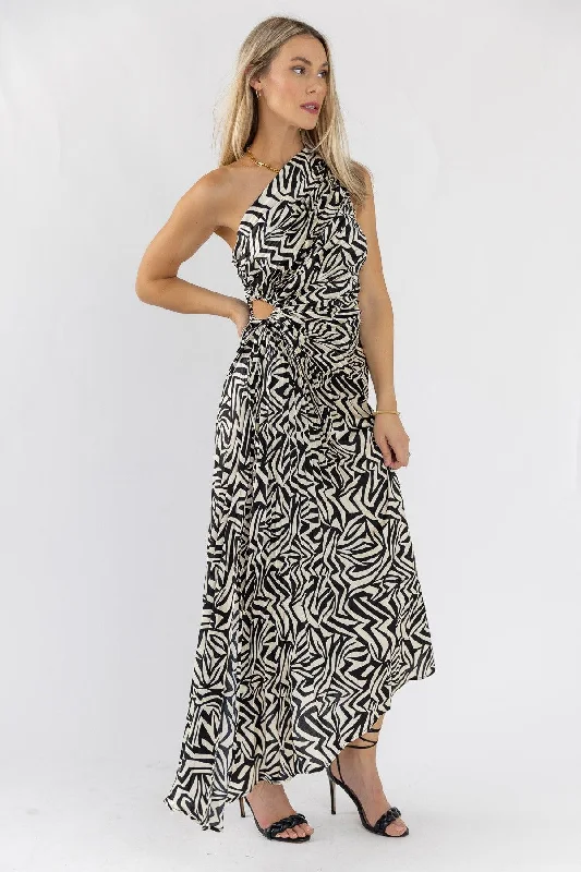 Daily Deals Cassia Asymmetrical Pleated Dress - Final Sale
