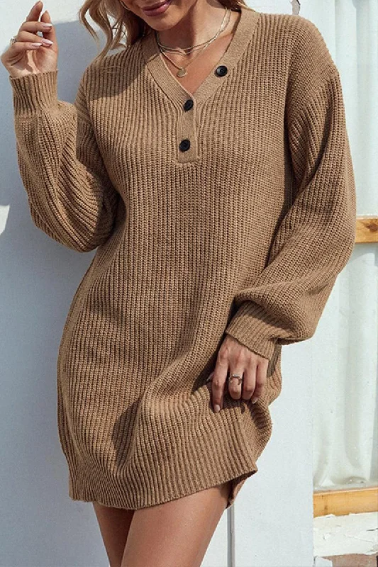 Instant Savings BUTTON NECK KNITTED SWEAT SKIRT