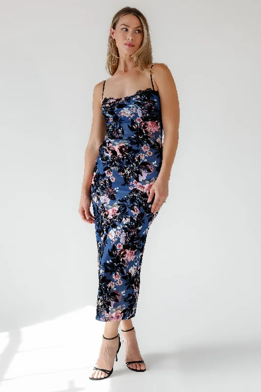 Hurry In Inez Blue Floral Maxi Dress - Final Sale