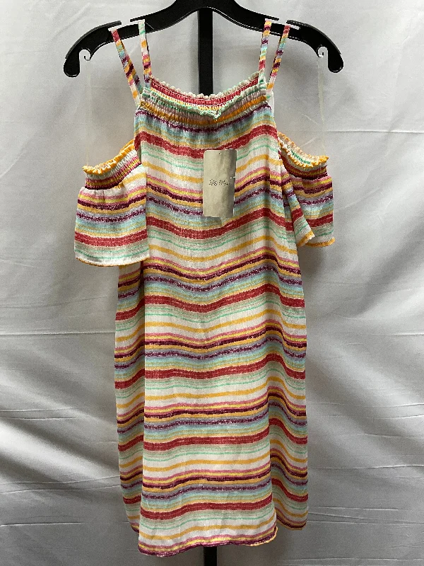 Stock Clearance Multi-colored Dress Casual Midi Lily Rose, Size L