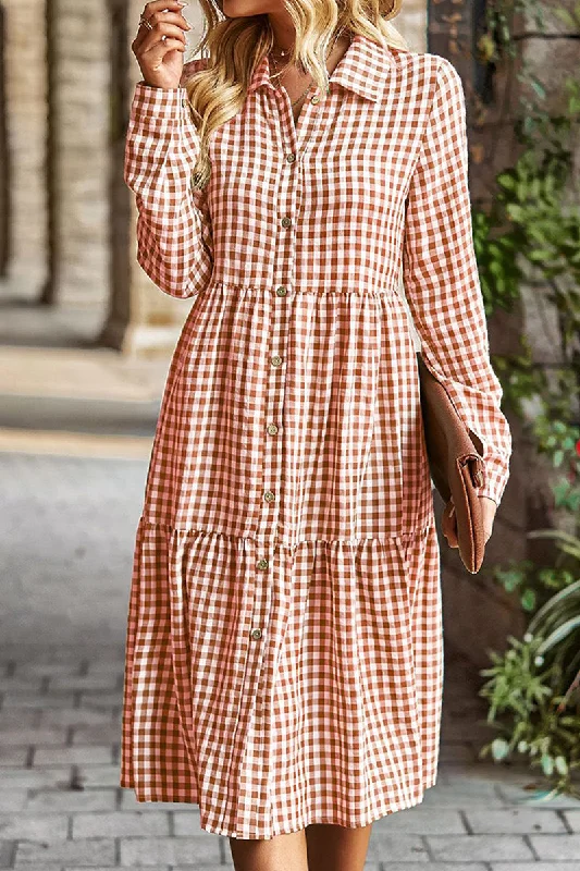 Exclusive Savings PALID PATTERNED BUTTON DOWN CASUAL DRESS