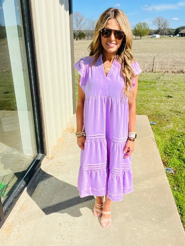 Deep Discounts LAVENDER LUXURY DRESS