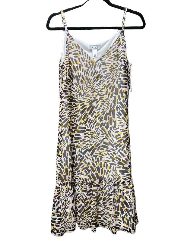 Massive Deals Geometric Pattern Dress Casual Short White House Black Market, Size S