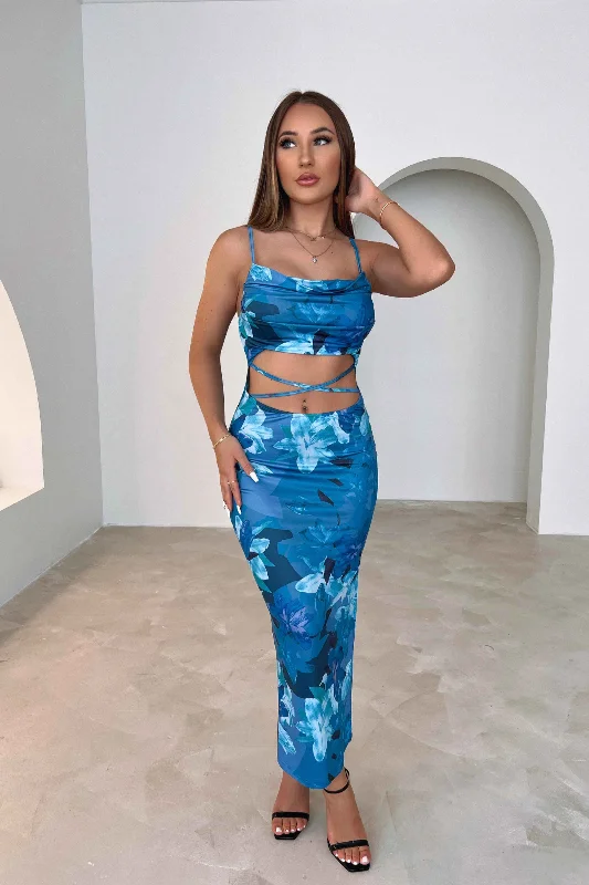 Act Now TIGER DRESS - BLUE