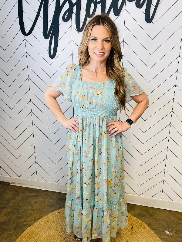 Price Drop SOUTHERN ACCENT MIDI DUSTY BLUE--LAST ONE SALE