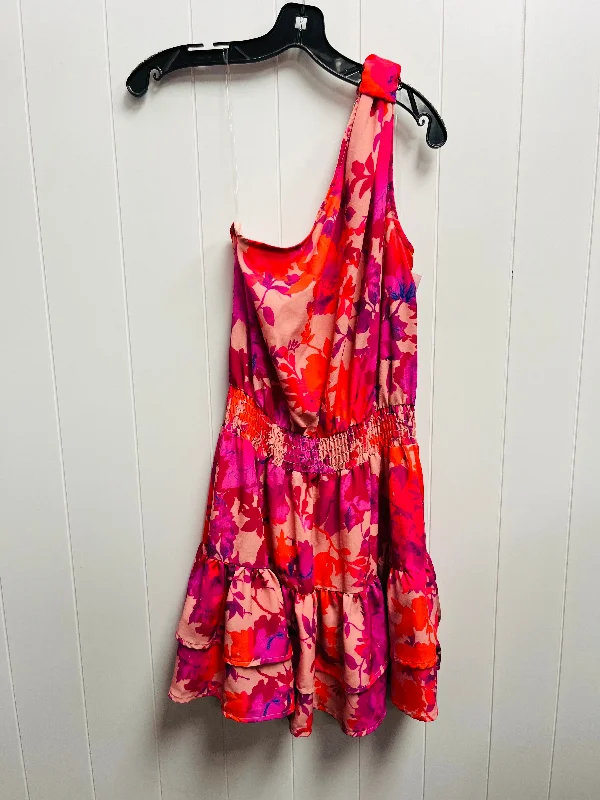 Shop and Save Pink & Purple Dress Party Short Entro, Size L