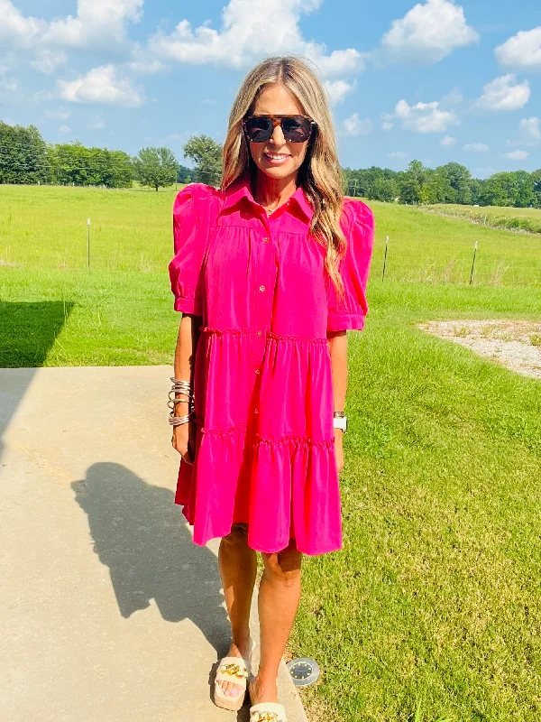 Markdowns OUT ON THE TOWN DRESS-PINK--RESTOCK ALERT