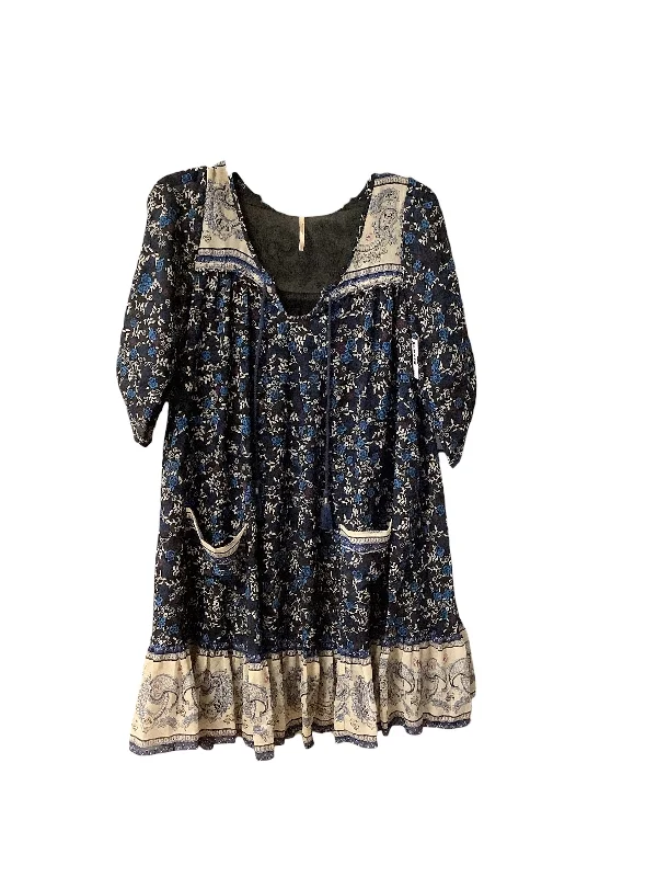 Price Slash Blue Dress Casual Short Free People, Size S