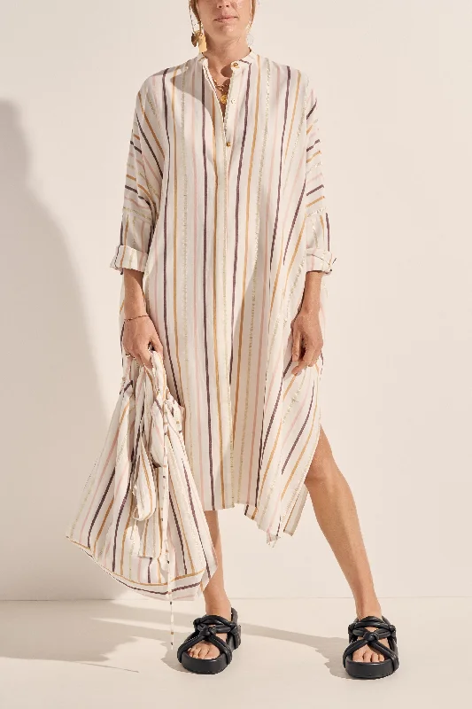 Year-End Sale Andromede Casablanca Stripe Shirtdress