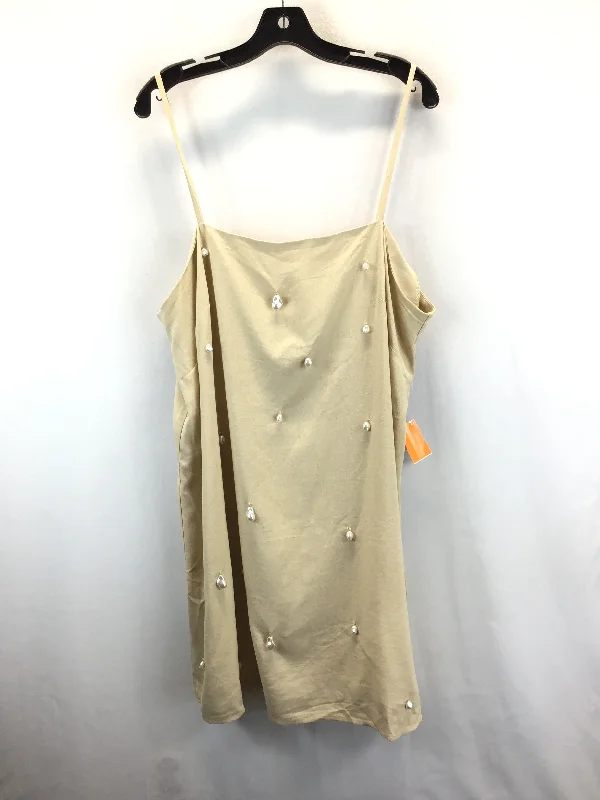 Midnight Madness Tan Dress Casual Short Eloquii, Size 18