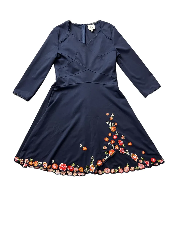 Huge Discounts Navy Dress Casual Midi Clothes Mentor, Size M
