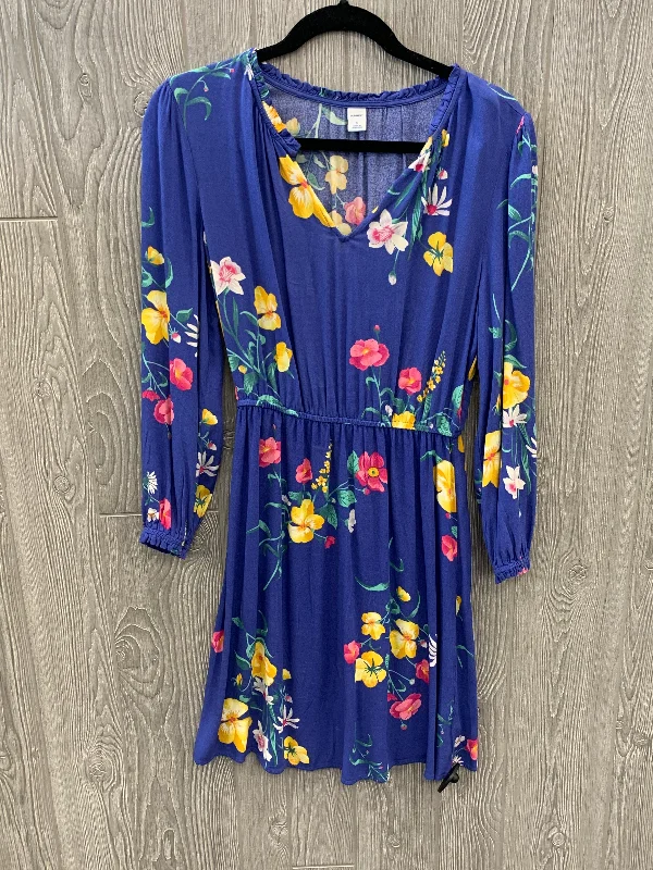 Grand Opening Sale Blue Dress Casual Midi Old Navy, Size L