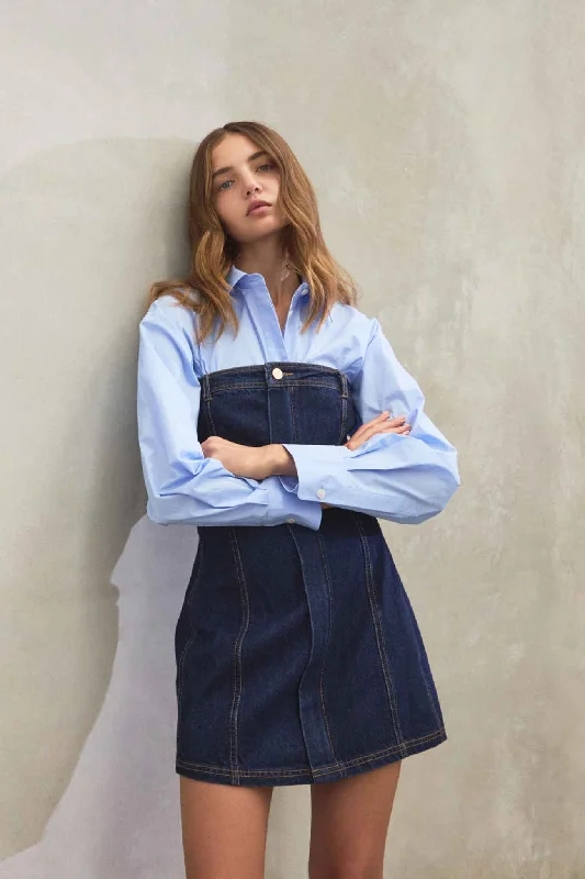 Warehouse Sale Junee Strapless Denim Dress