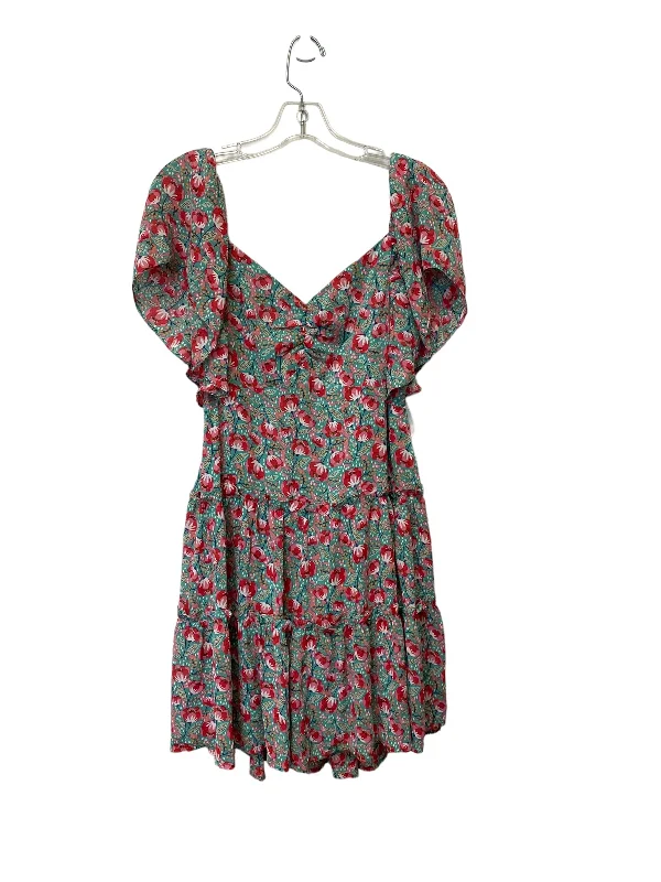 Instant Savings Floral Print Dress Casual Short Joy Joy, Size S