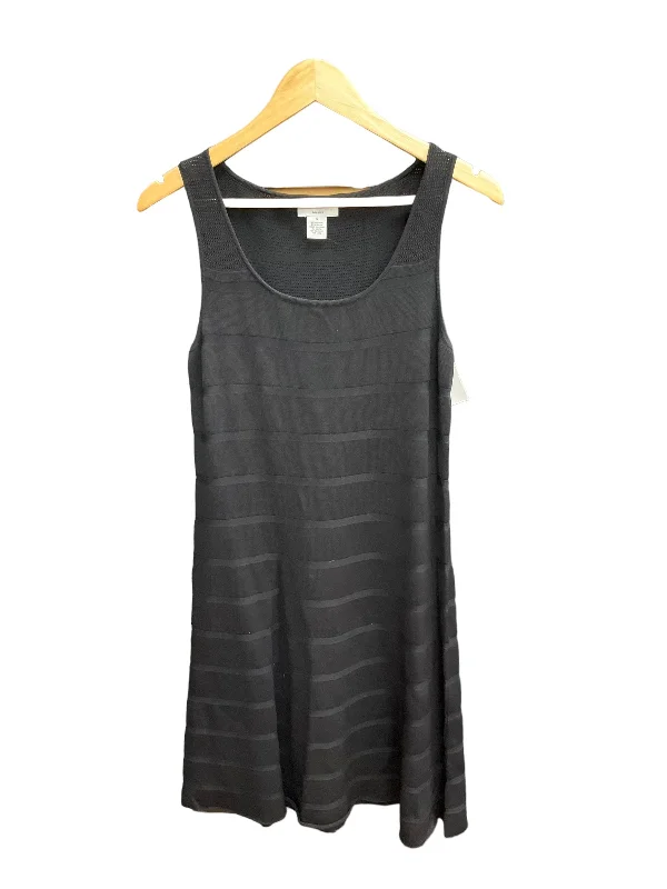 Overstock Sale Black Dress Casual Midi Carmen By Carmen Marc Valvo, Size S