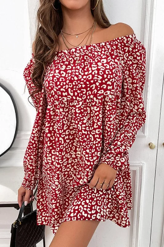 Sale Event OFF SHOULDER PRINTED CASUAL DRESS