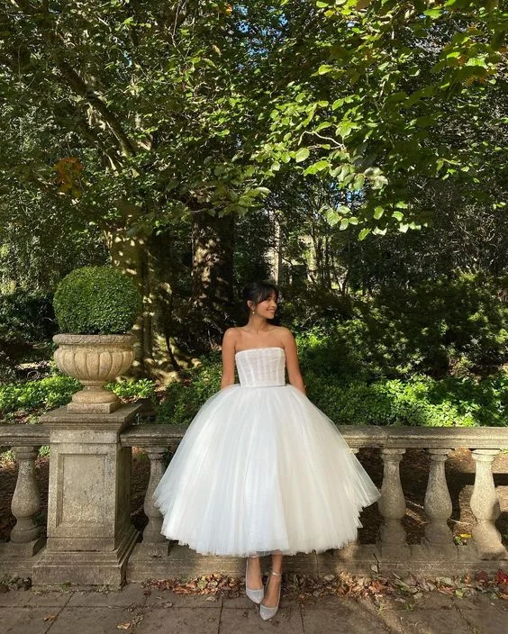 While Supplies Last White Strapless A-Line Tulle Birthday Party Dress Evening Gown,DP1801 While Supplies Last White Strapless A-Line Tulle Birthday Party Dress Evening Gown,DP1801