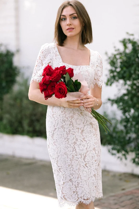 New Markdowns Poppy Lace Midi Dress