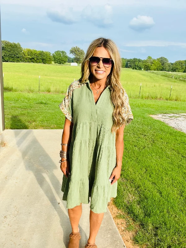 Stock Up and Save CAN'T BEAT IT DRESS- GREEN