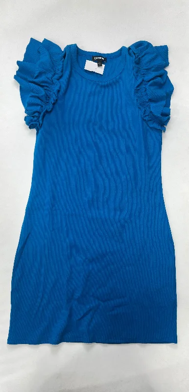 Closeout Blue Dress Casual Midi Express, Size M