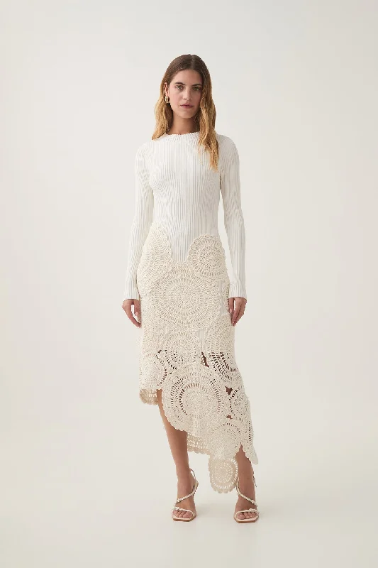 Limited Edition Mosaic Crochet Midi Dress
