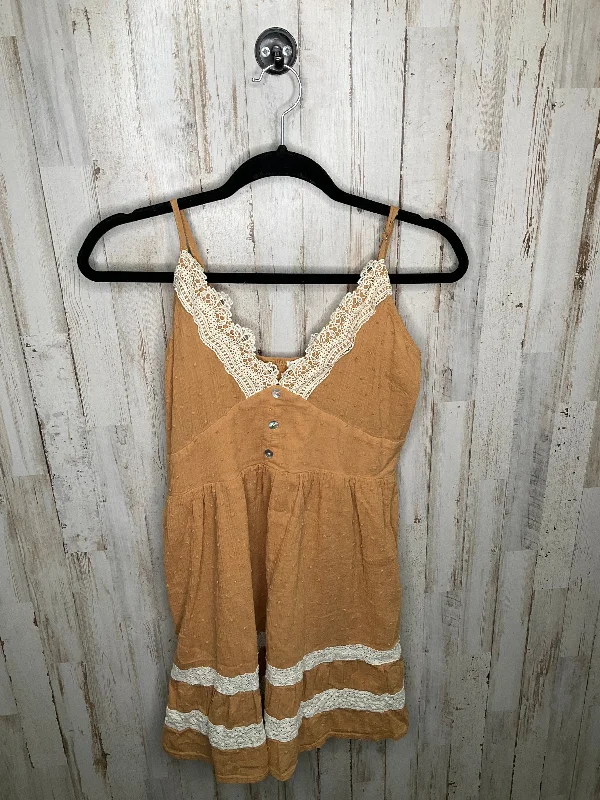 Overstock Brown Dress Casual Short Clothes Mentor, Size M
