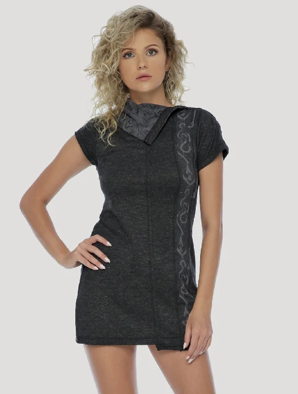 Price Drop Beet Short Sleeves Mini Dress