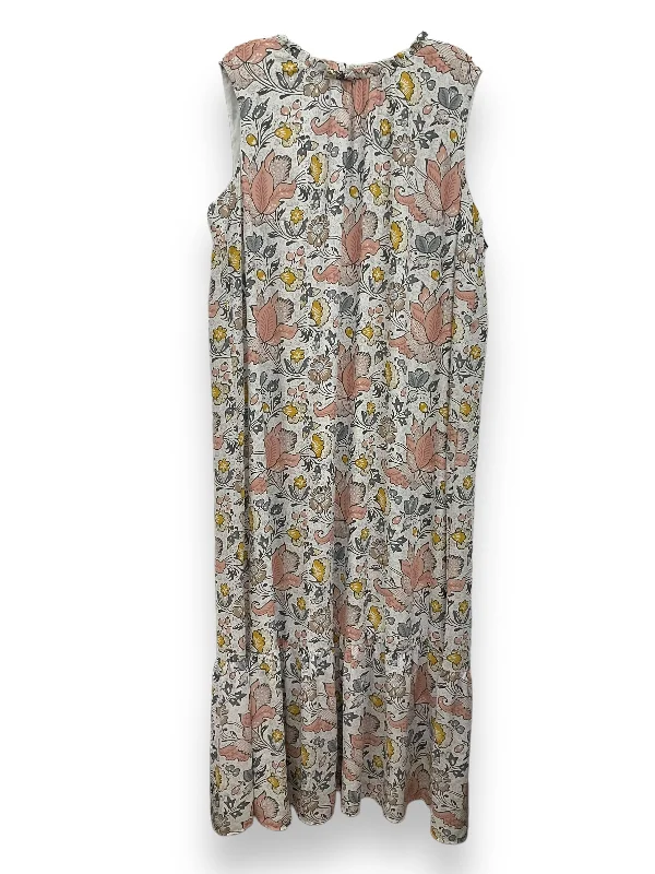 Instant Savings Floral Print Dress Casual Maxi Loft, Size 3x
