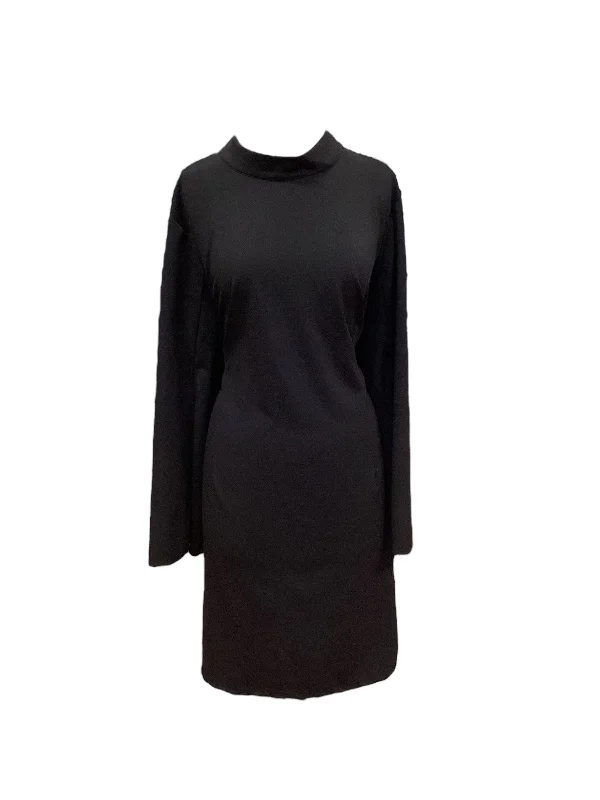 Don't Miss Black Dress Casual Midi Ashley Stewart, Size 26