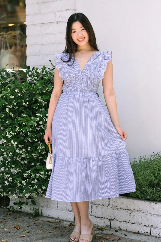 Daily Specials Reese Ruffled Striped Dress
