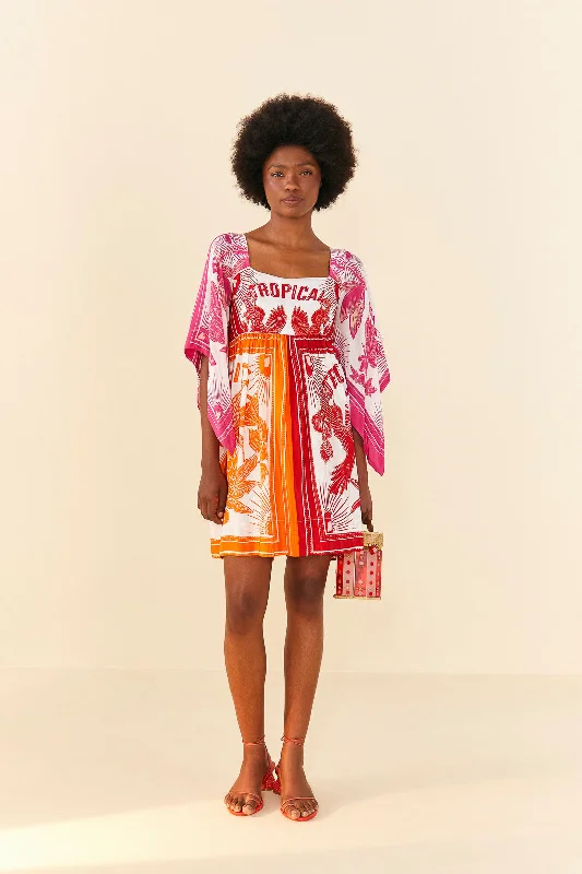 Take Advantage Tropical Dream Off-White Midi Dress