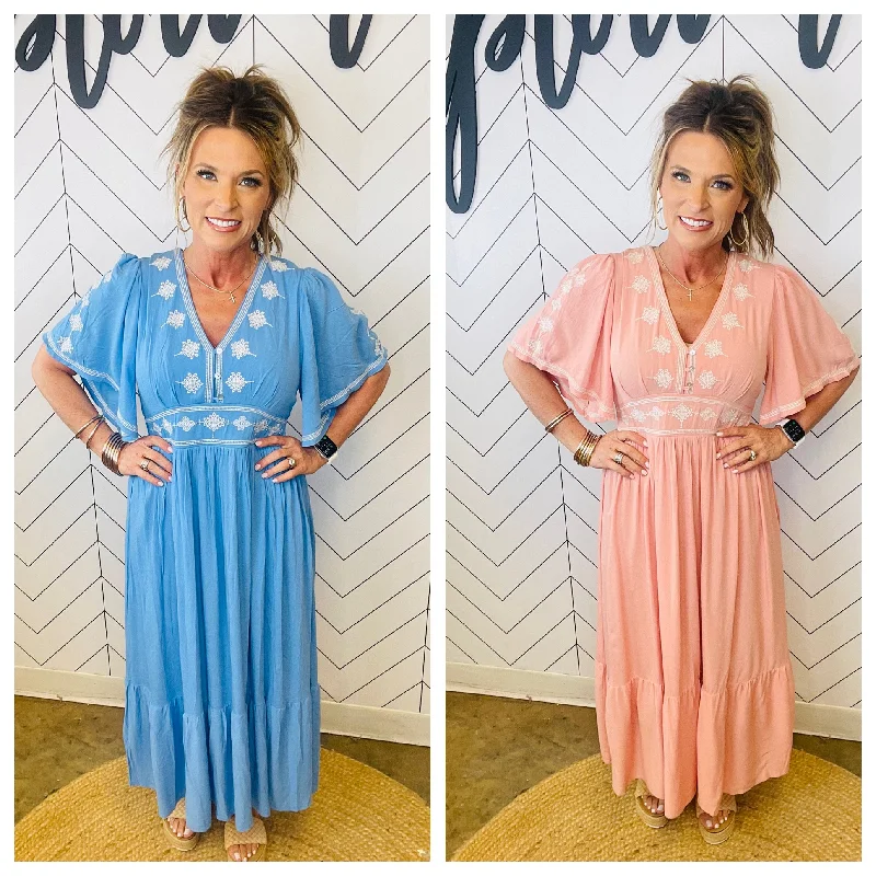 Must-Have Deals TEA AND FLOWER MIDI DRESS--FLASH SALE