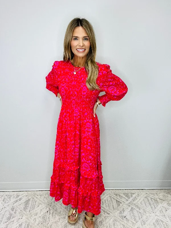 Bargain Bin RAINER PINK PASILEY DRESS