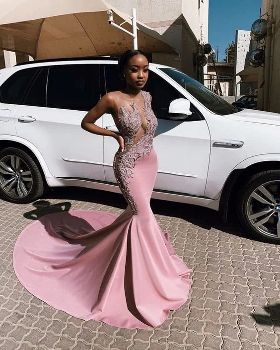 Don't Wait Pink Black Girl Prom Dress Long Evening Gowns,DS4514