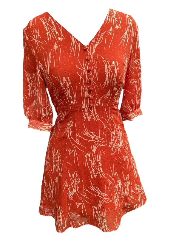 Today’s Deal Orange Dress Casual Short Ivy, Size S